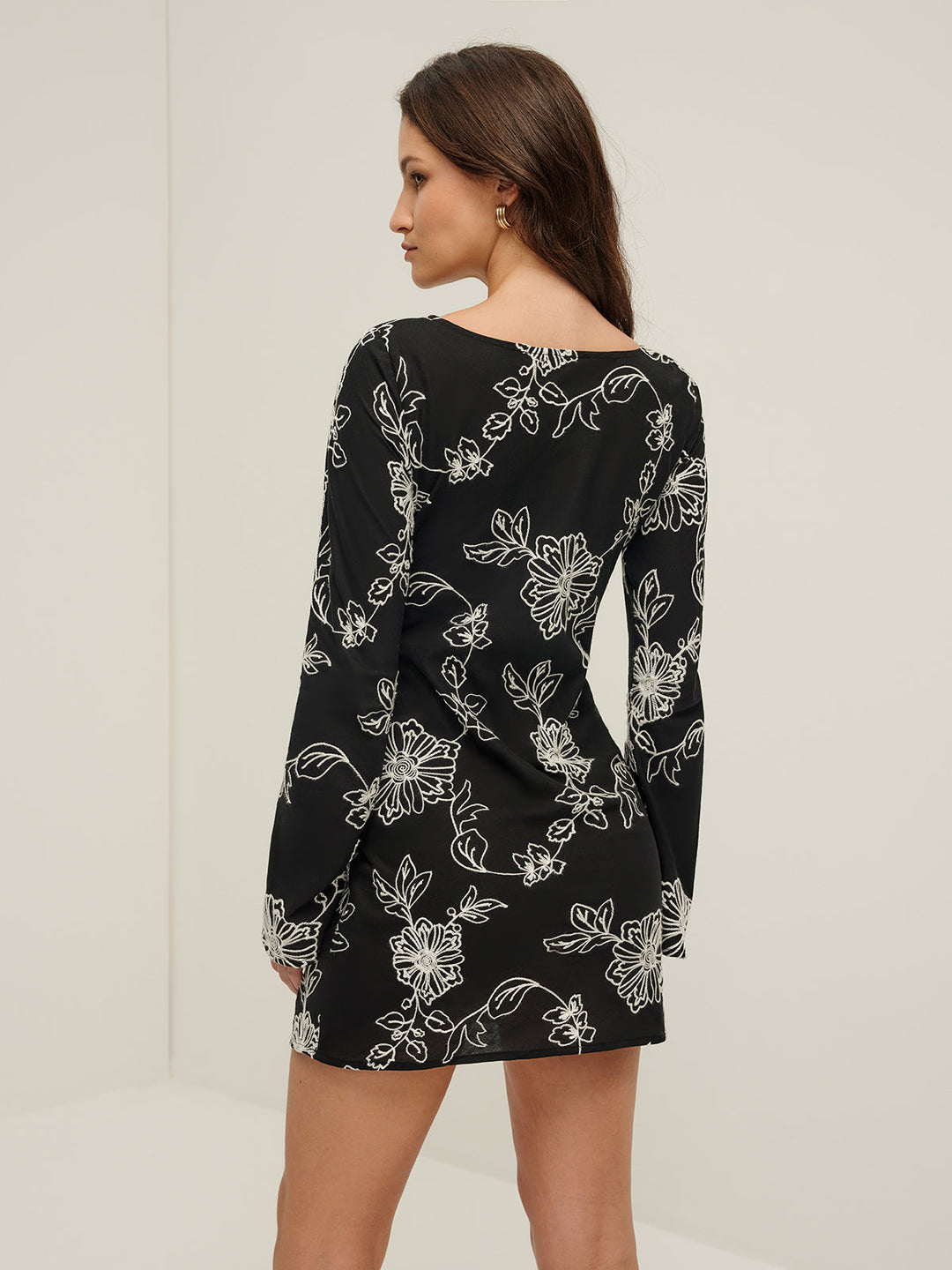 Vintage Saf Pamuk Jakarlı Elbise