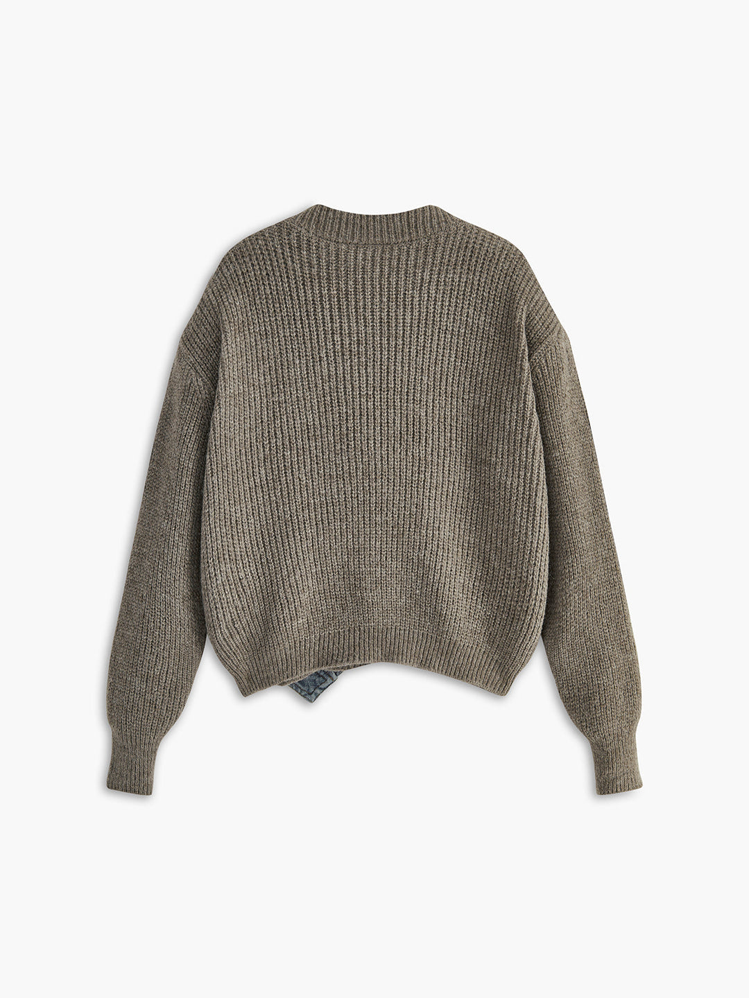 Asimetrik Patchwork Cepli Hırka