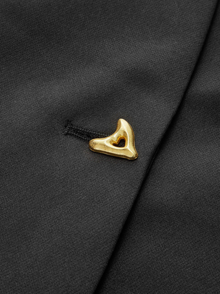 Trend V Yaka Düğmeli Bluz