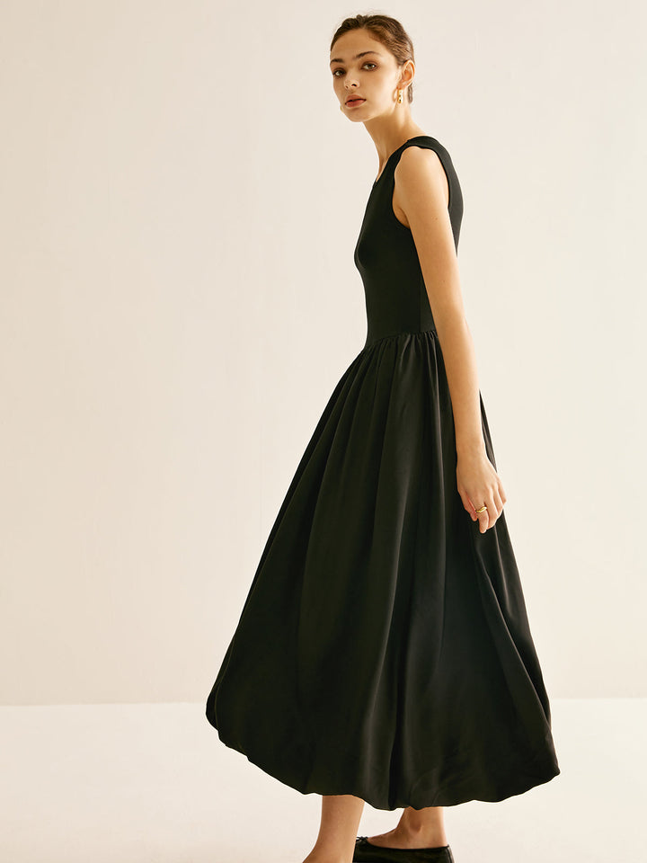 Panelli Pileli Jersey Tank Elbise