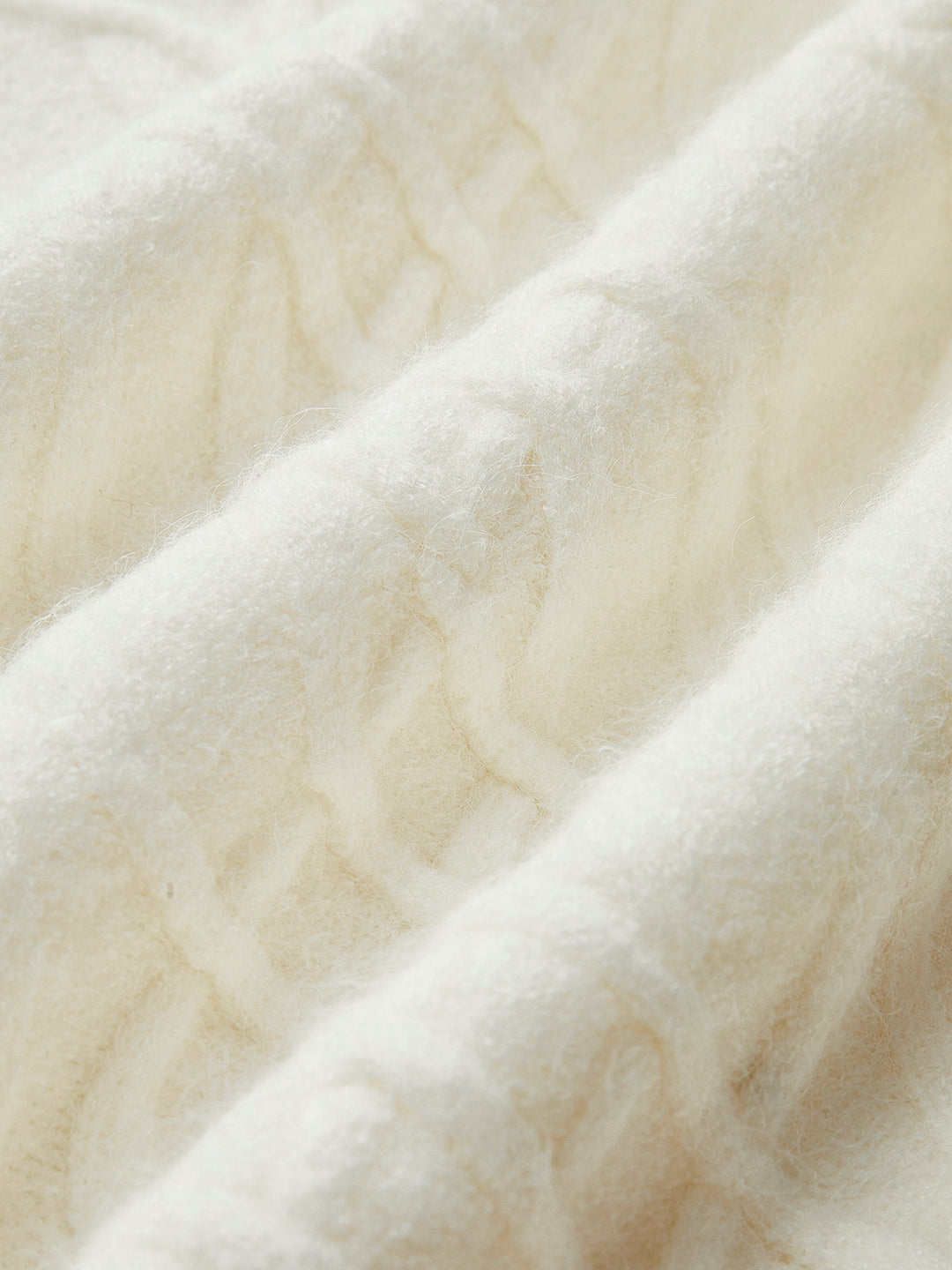 Yuvarlak Yaka Düz Kablo Kazak