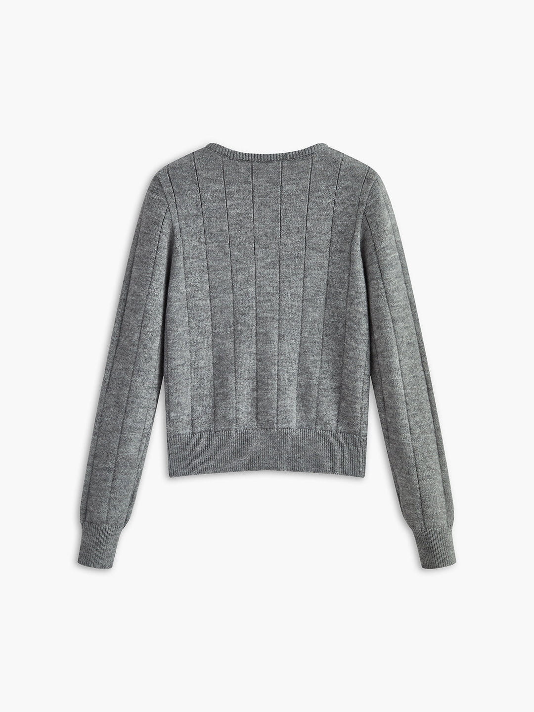 Yuvarlak Yaka Düğmeli Yumuşak Hırka