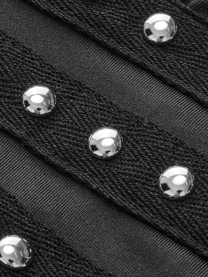 Çivili Detaylı Volanlı Askılı Üst