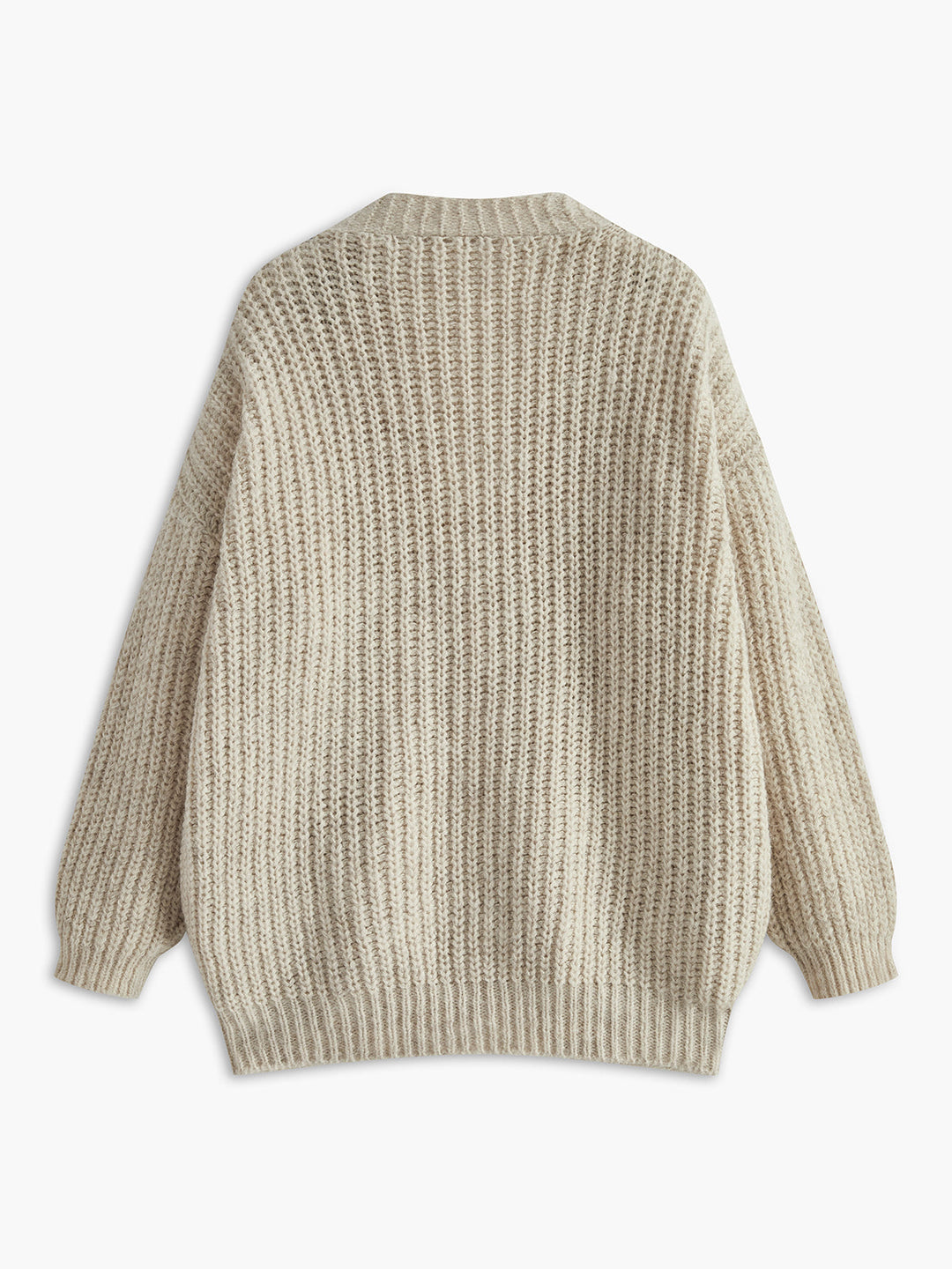 Kontrast Bağlamalı V Yaka Cepli Kardigan