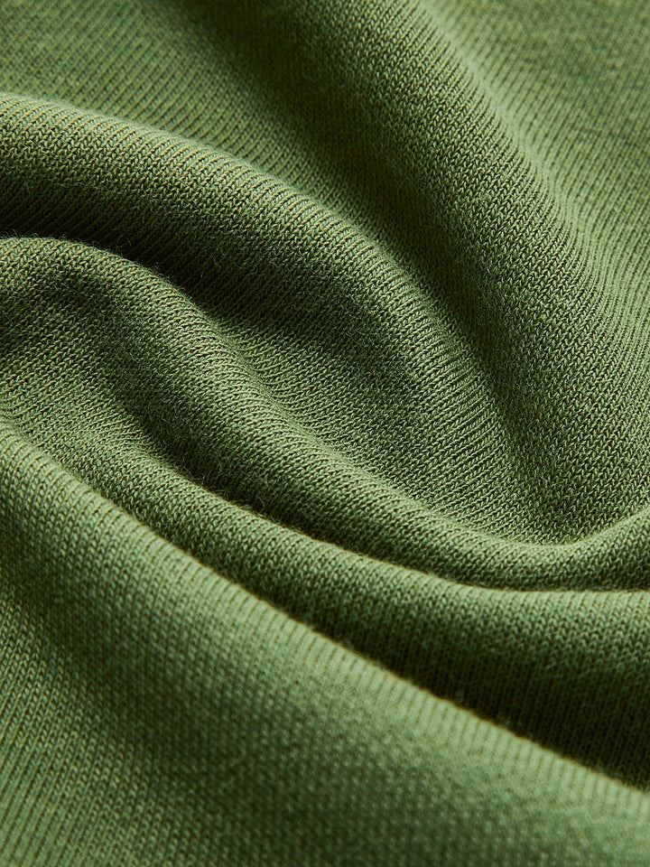 Düz Pamuklu Bölünmüş Sweatshirt