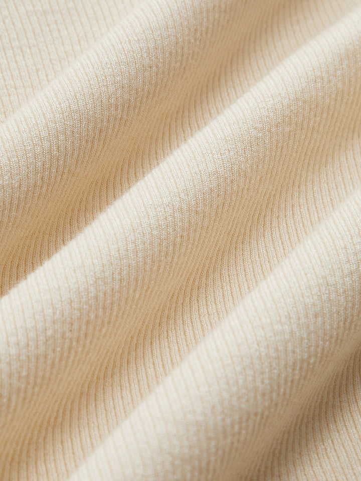 Turtleneck Ribanalı Volanlı Kollu Tişört