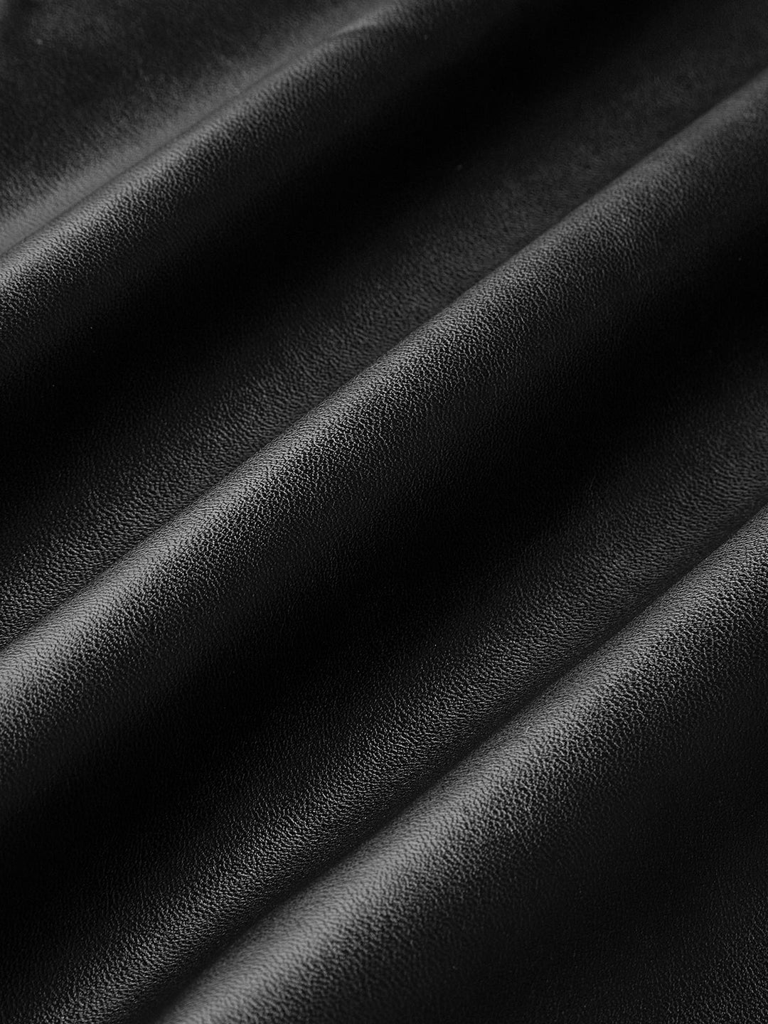 Yan Yırtmaçlı Pu Deri Askılı Elbise