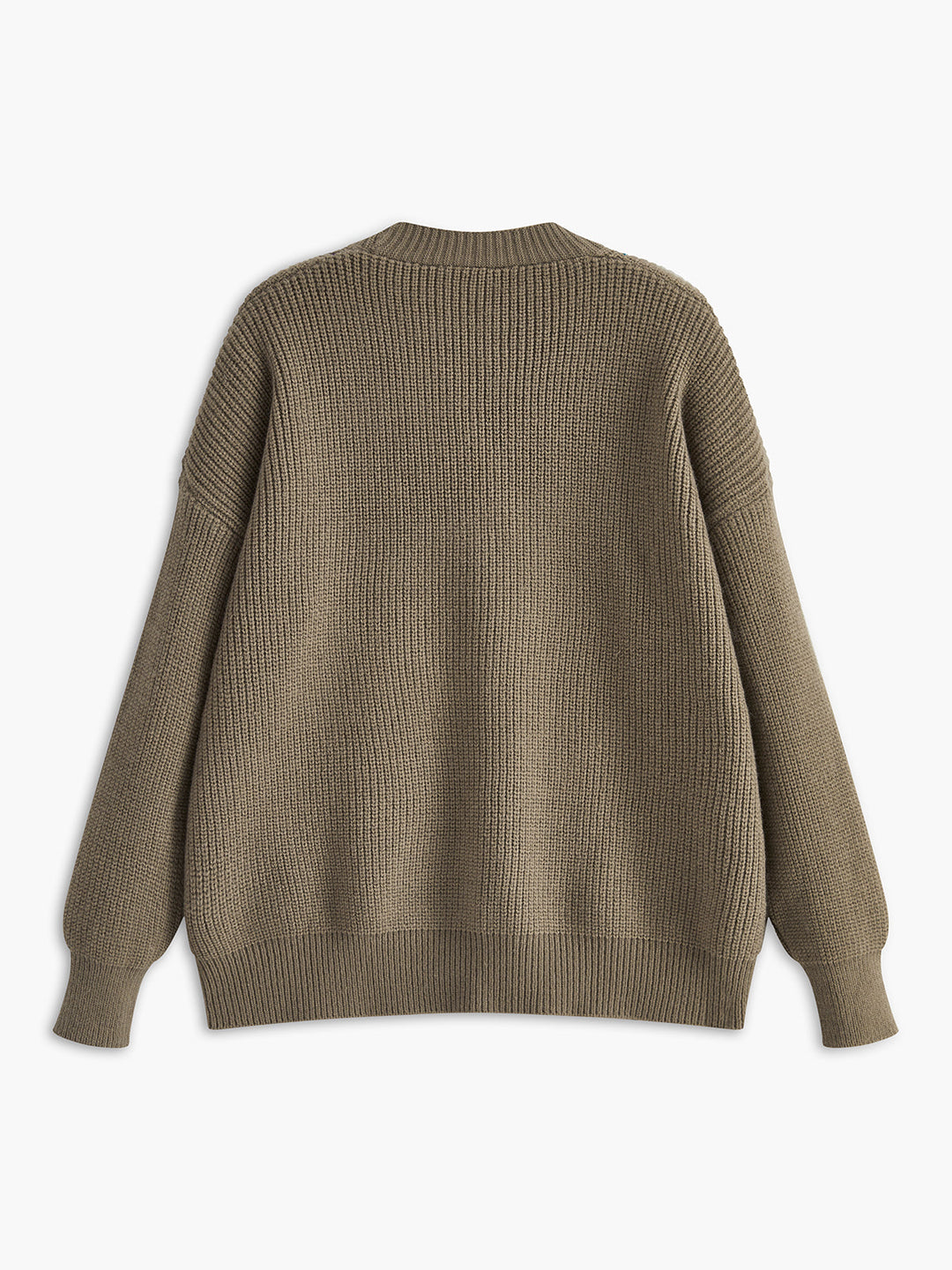 V Yaka Kapaklı Cepli Panel Örgü Dış Giyim