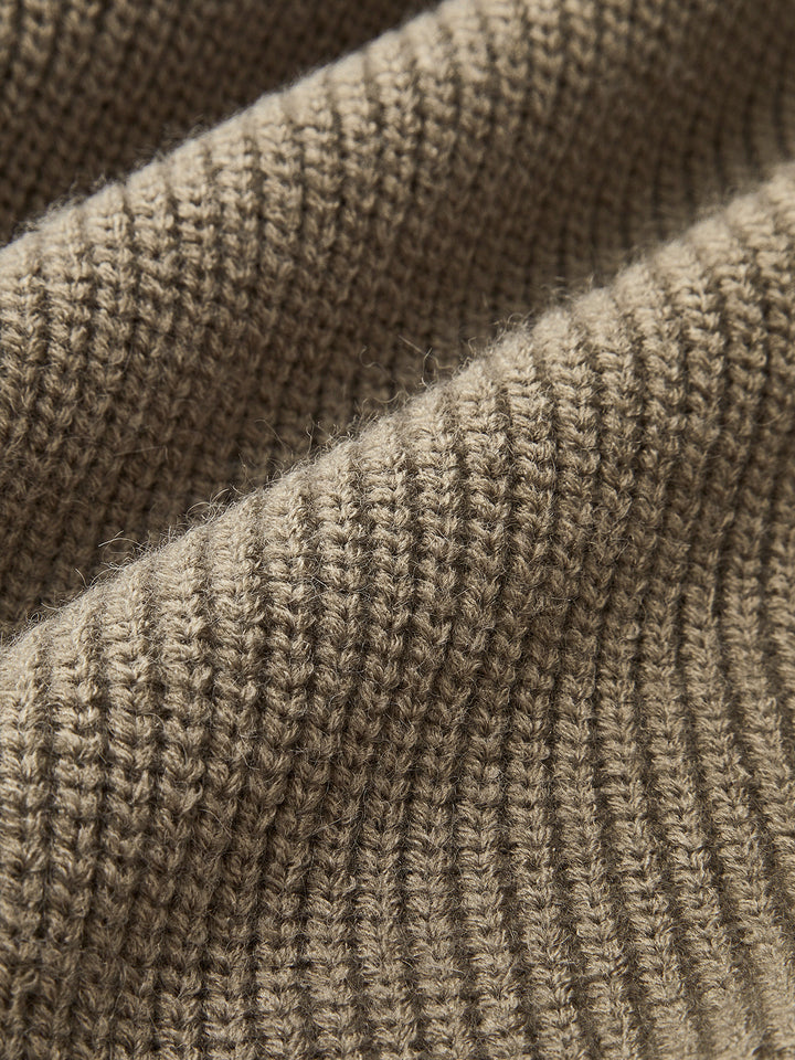 V Yaka Kapaklı Cepli Panel Örgü Dış Giyim