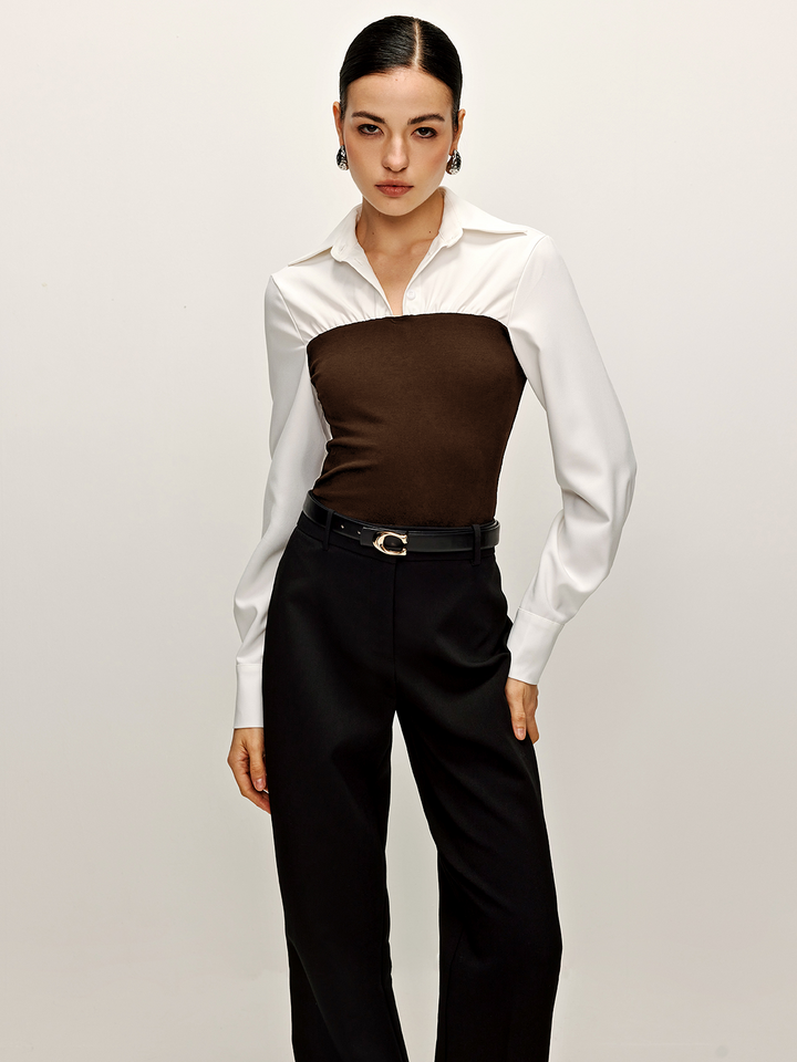 İki Ton Panel Polo Gömlek