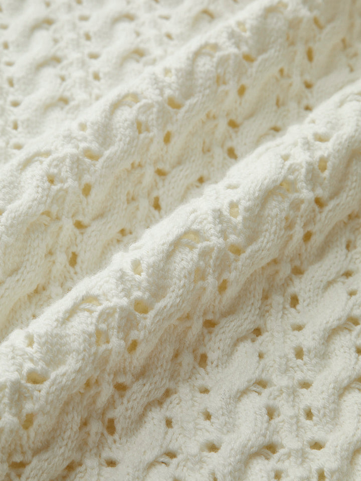 Fiyonklu Yuvarlak Yakalı Hırka