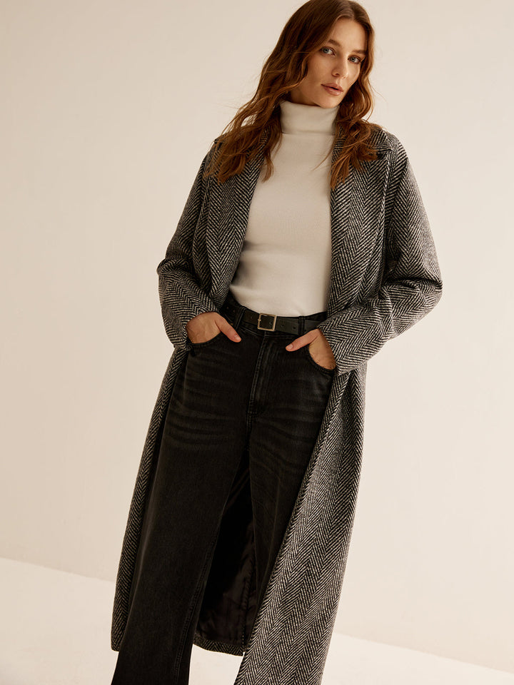 Temel Çok Yönlü Uzun Trençkot