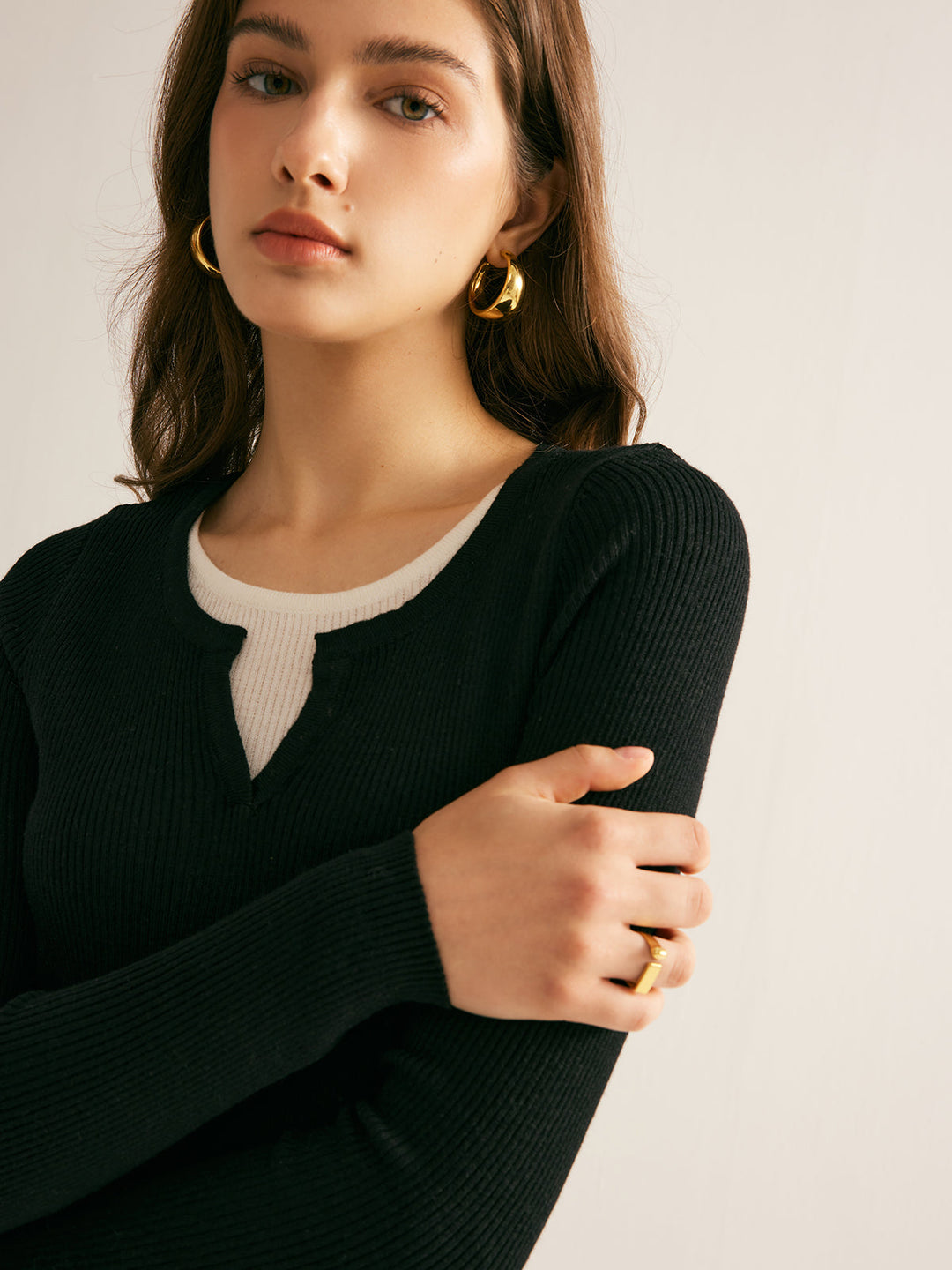 2'Si 1 Arada İnce Örgü Üst