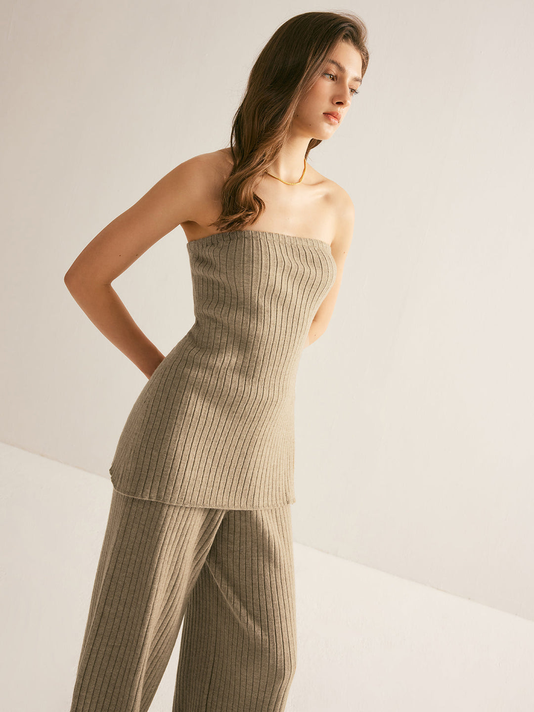 Kaburgalı Askısız Yırtmaçlı Kazak Yelek