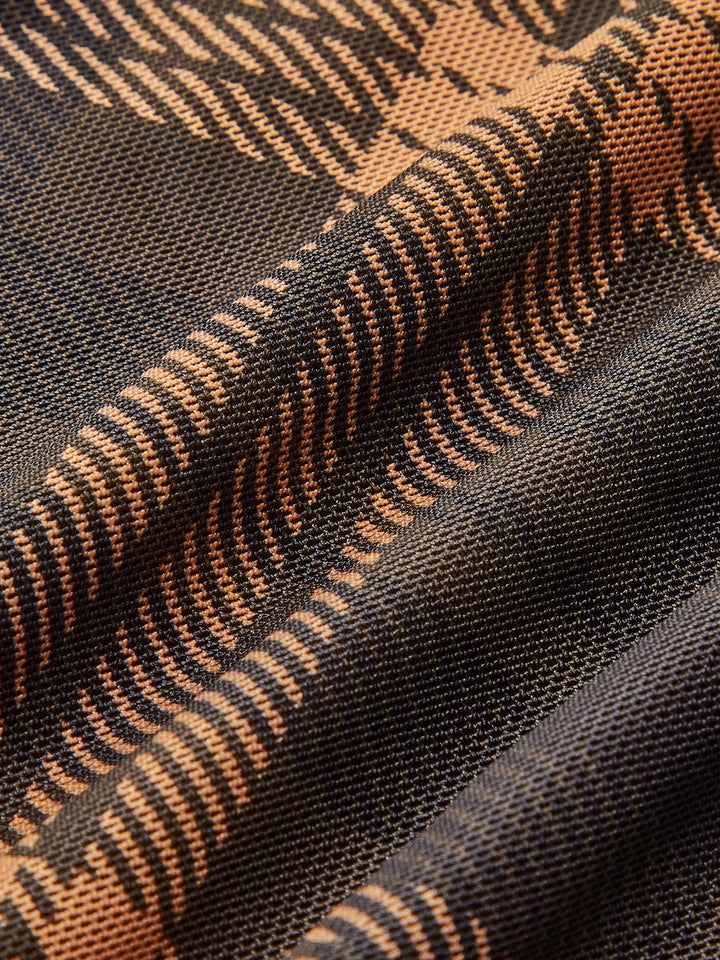 Retro Ekose Fileli Askılı Elbise