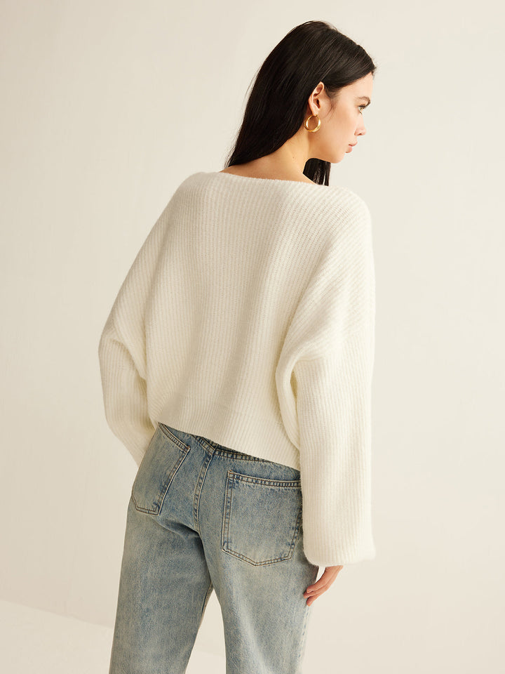 Yün Karışımlı Önü Bağcıklı Hırka