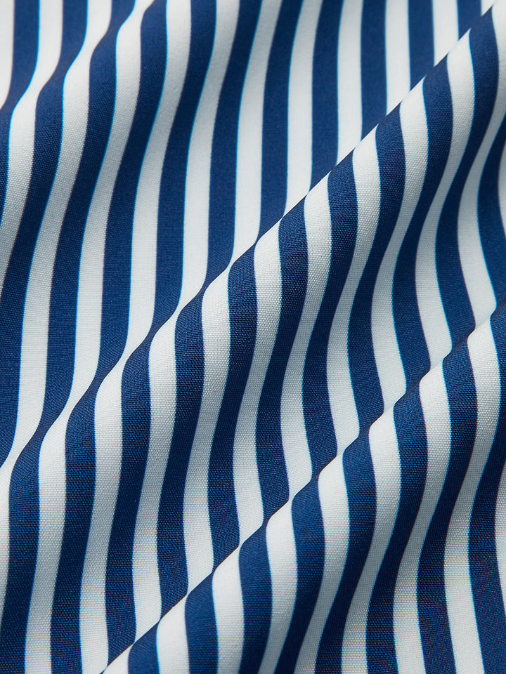 Çizgili Volanlı Kollu Polo Gömlek