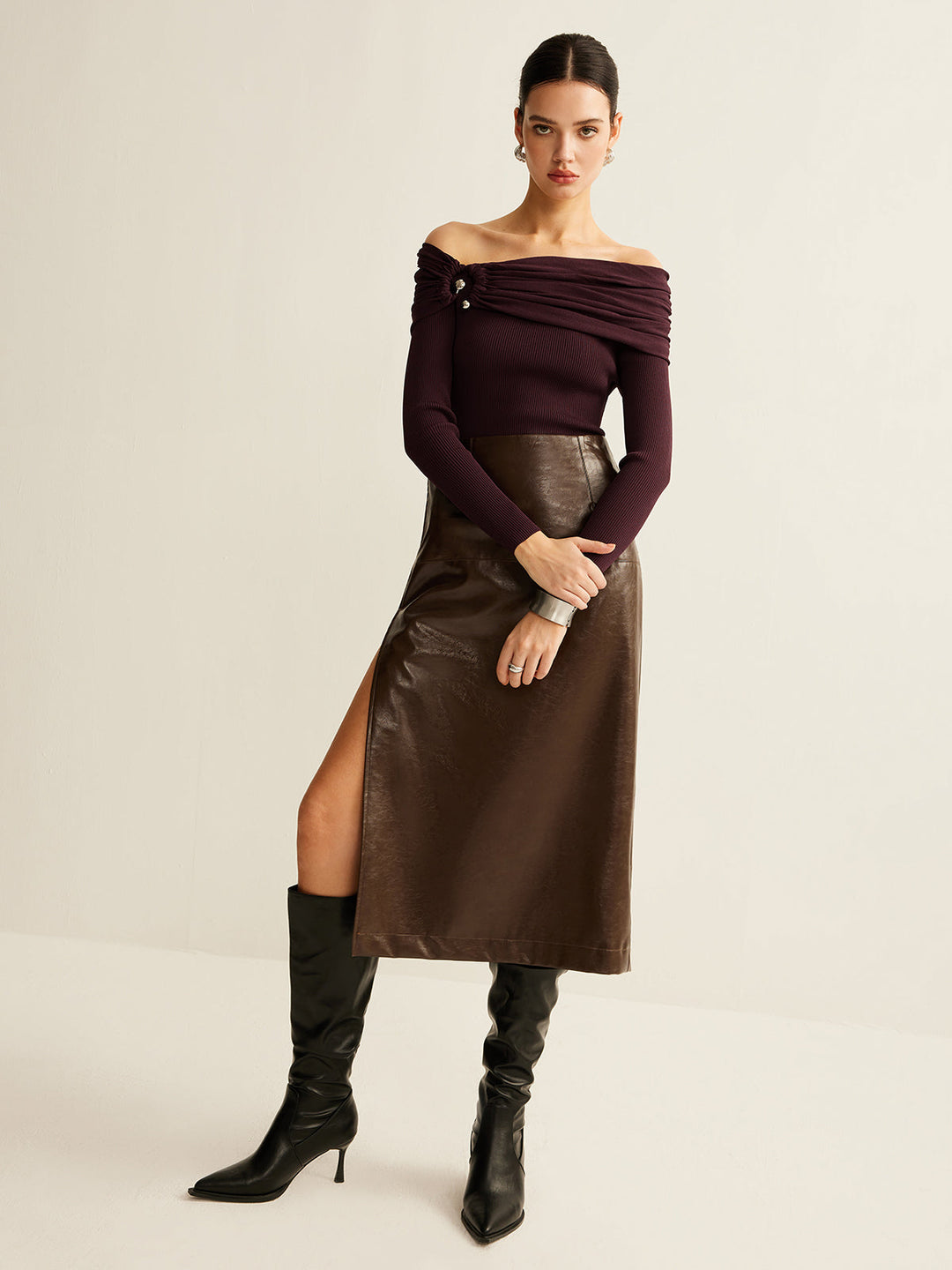 Buruşuk İnce Örgü Üst