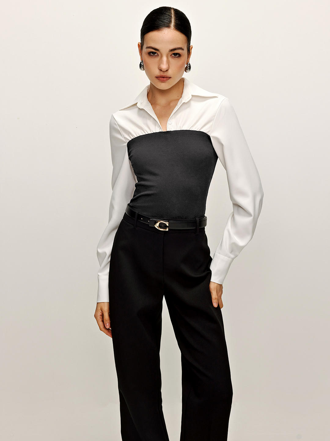 İki Ton Panel Polo Gömlek