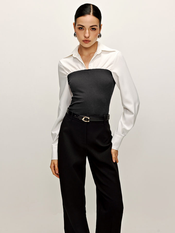 İki Ton Panel Polo Gömlek