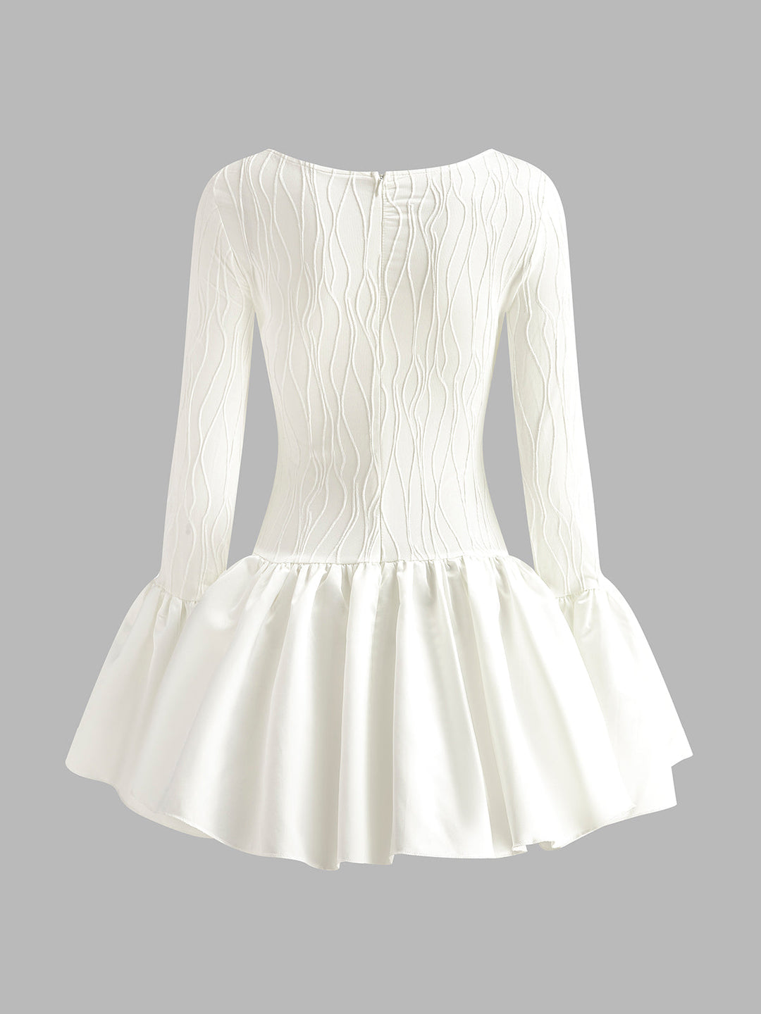 Borulu Plise Fermuarlı Elbise