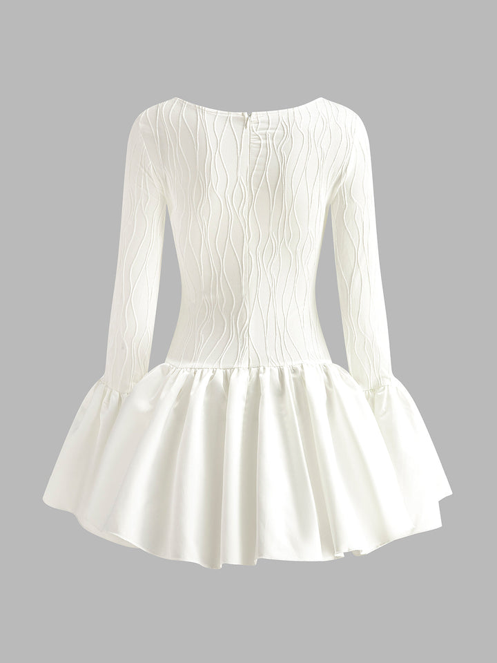 Borulu Plise Fermuarlı Elbise