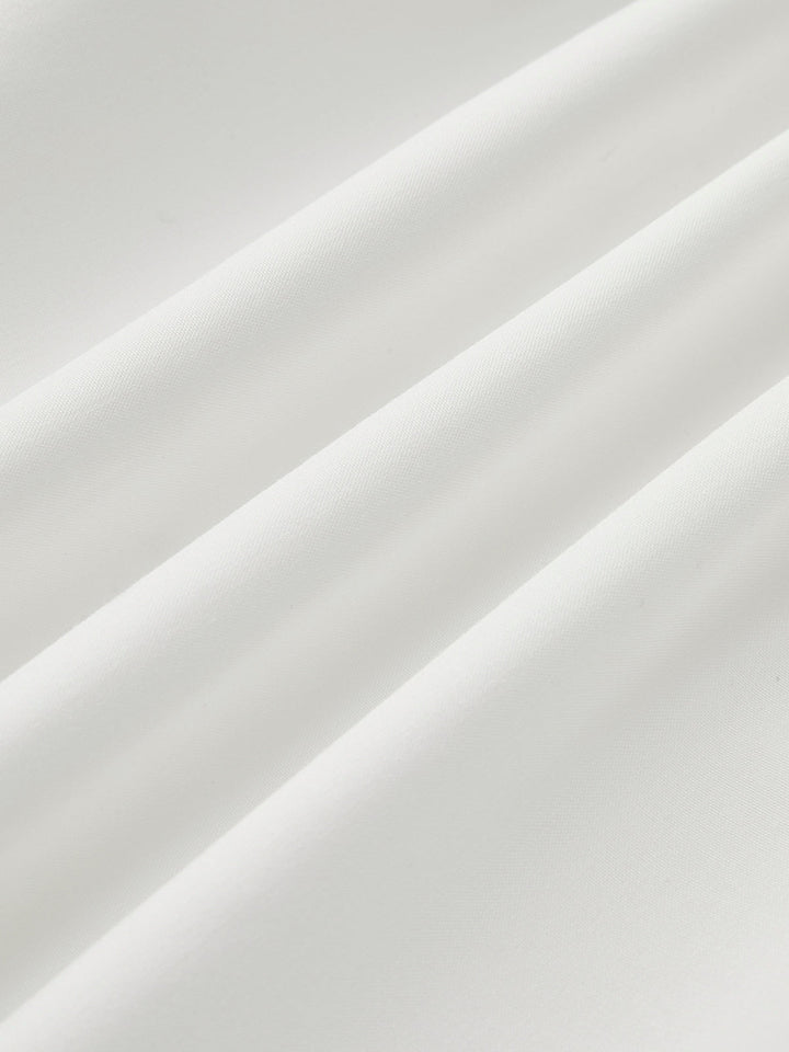 İki Ton Omuz Açık Kabarık Kısa Elbise