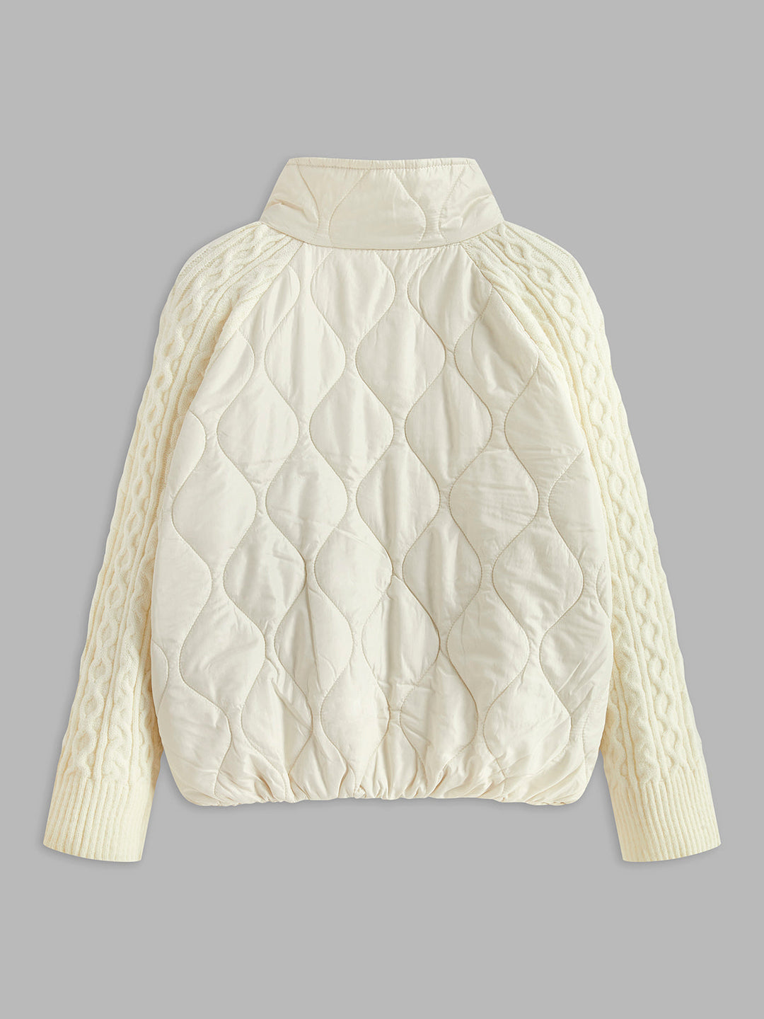 Düğmeli Klipsli Yaka Panelli Örgü Ceket