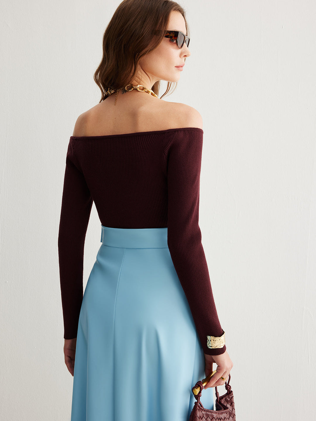 Soğuk Omuzlu İnce Kazak