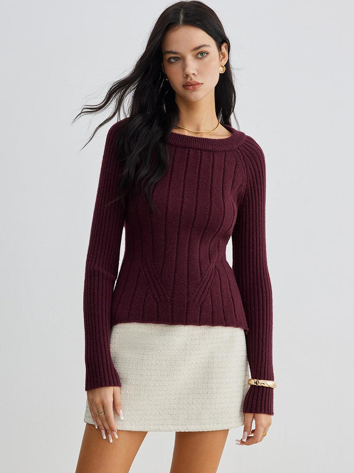 Sırtı Açık İnce Bağcıklı Örgü Üst