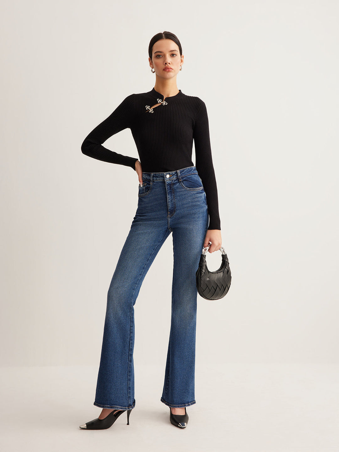 Çok Yönlü Metal Dekor Örgü Üst