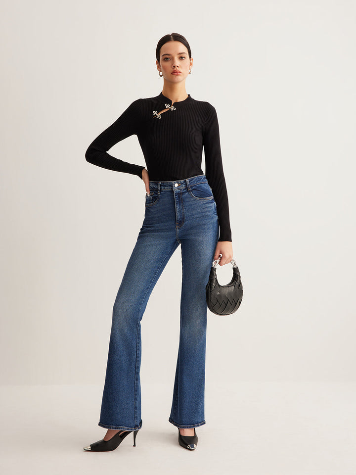 Çok Yönlü Metal Dekor Örgü Üst