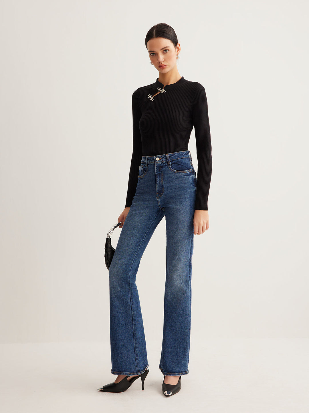 Çok Yönlü Metal Dekor Örgü Üst