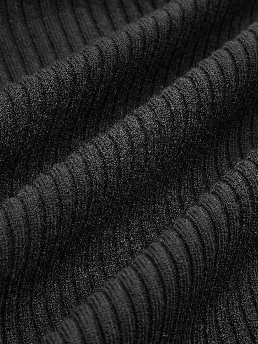 Büyük Boy Yivli Panel Tomurcuk Bel Düğmeli Örgü Üst