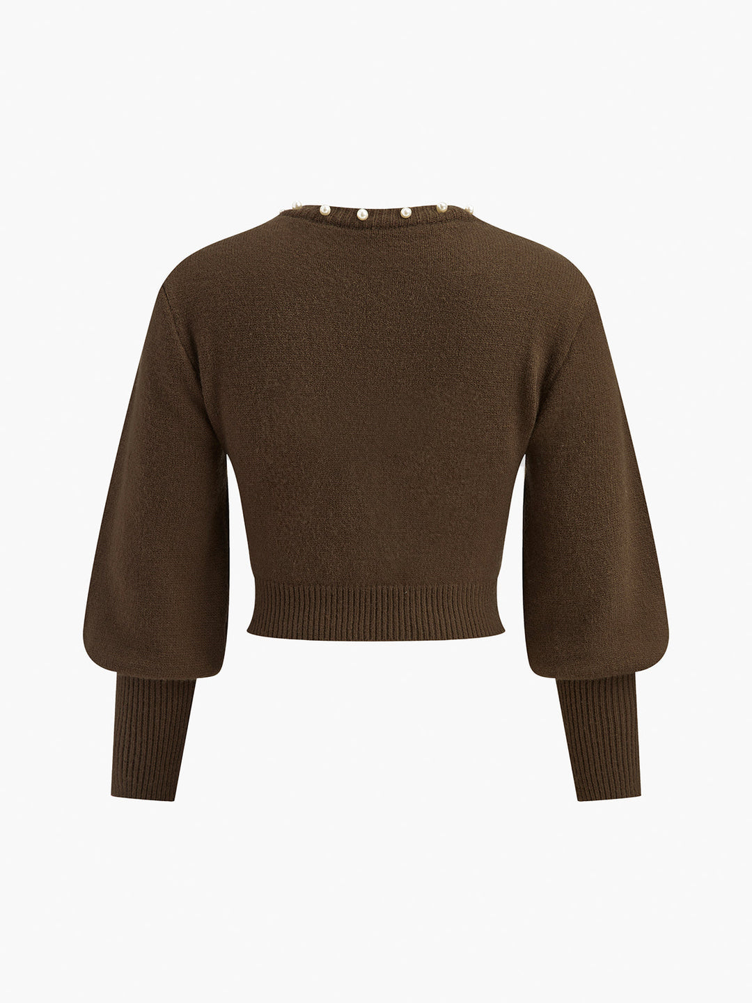 İnci Kenarlı Fener Kol Örgü Üst