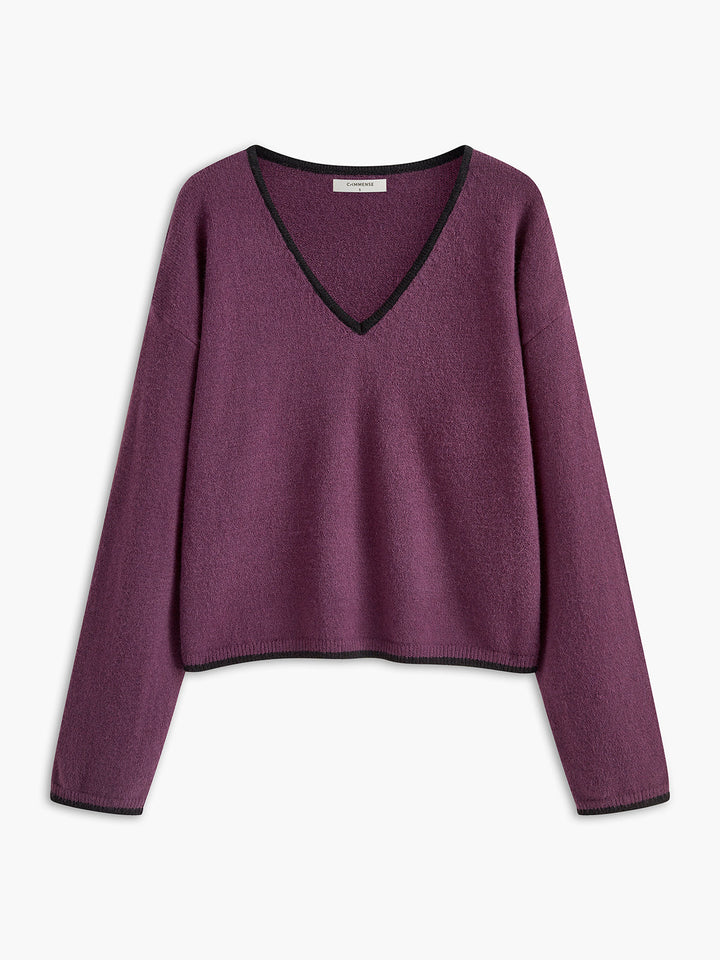 İşlemeli Kenar Drapeli Omuz Örgü Üst