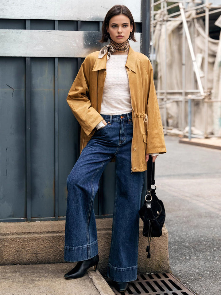 Yarı Şeffaf Parmak Deliği Plisse Üst