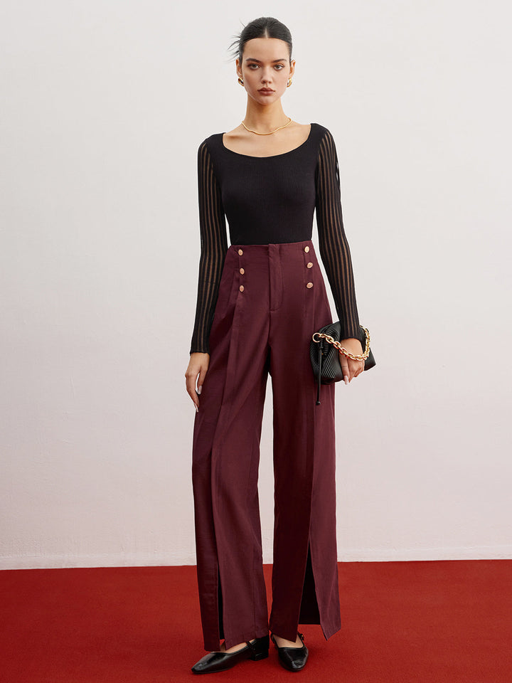 Kaburgalı Şeffaf Kollu Kazak