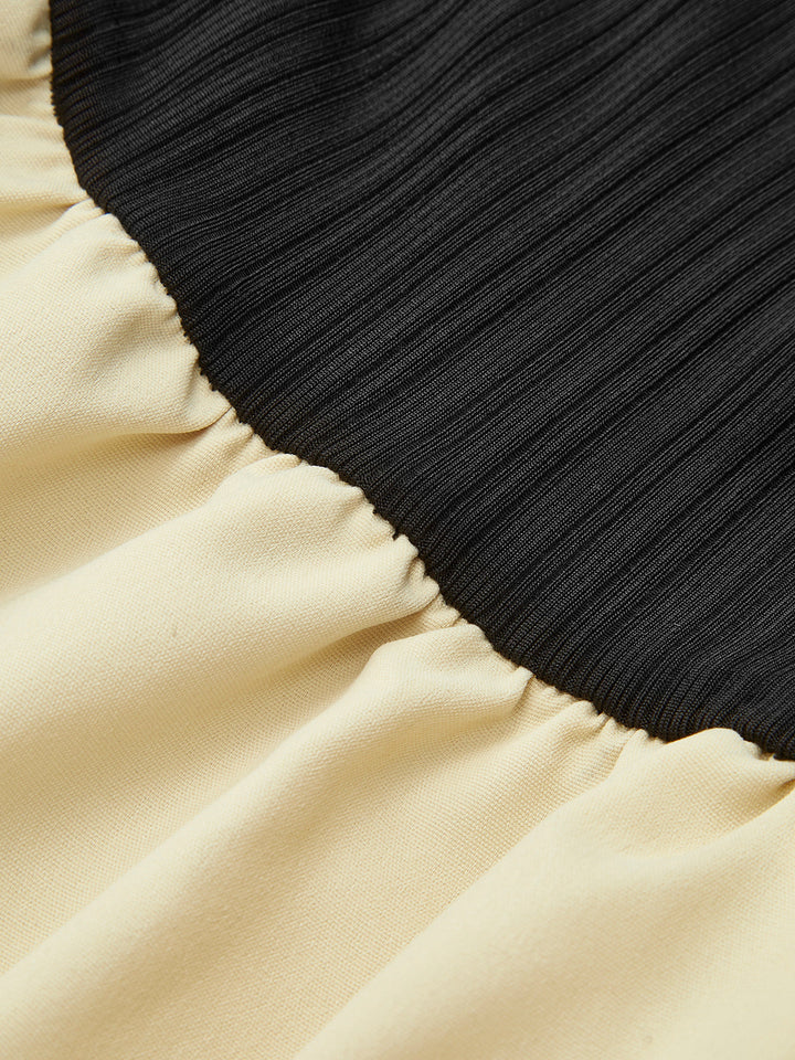 Bud Bel Paneli Kısa Elbise