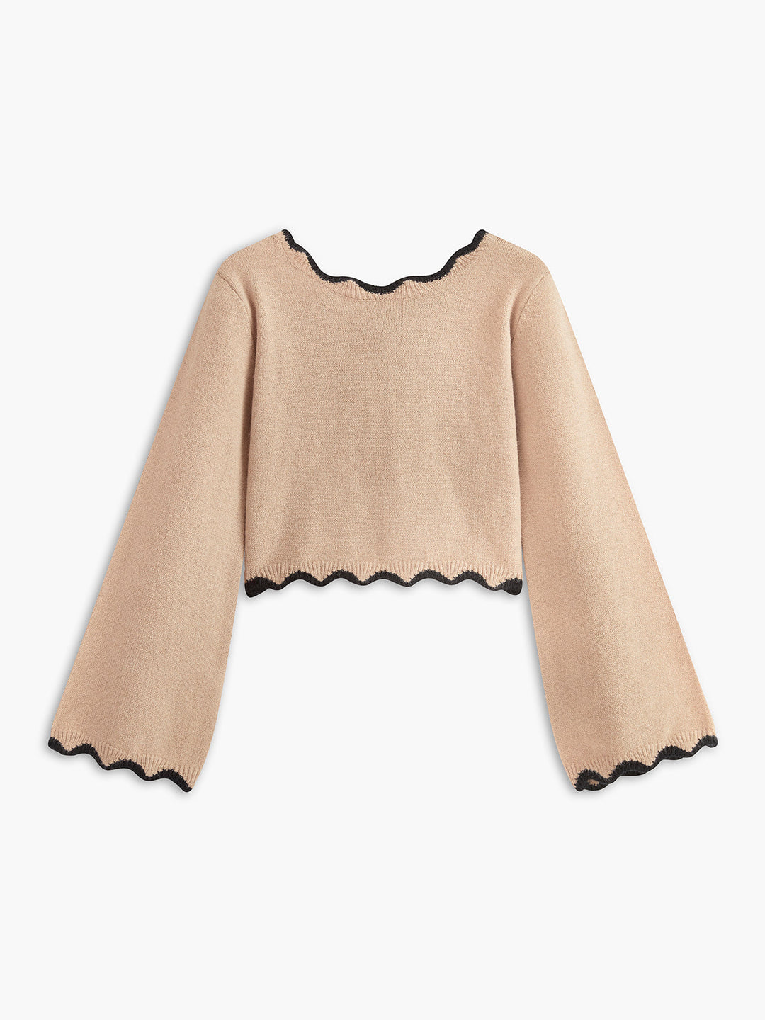 Kontrast Dalga Kesim Fiyonklu Kazak