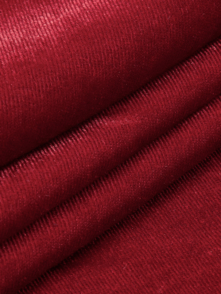 Balıkçı Yaka Düğümlü Kadife Elbise