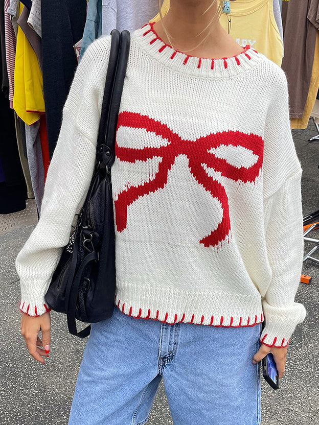 Kontrast Bağlamalı Fiyonklu Kazak