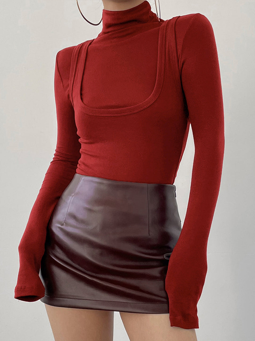 2'Si 1 Arada Balıkçı Yaka Jersey Üst