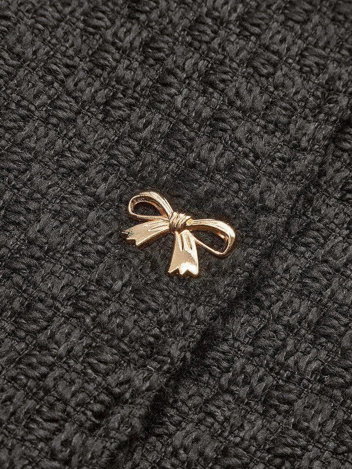 Altın Fiyonklu Tweed Ceket