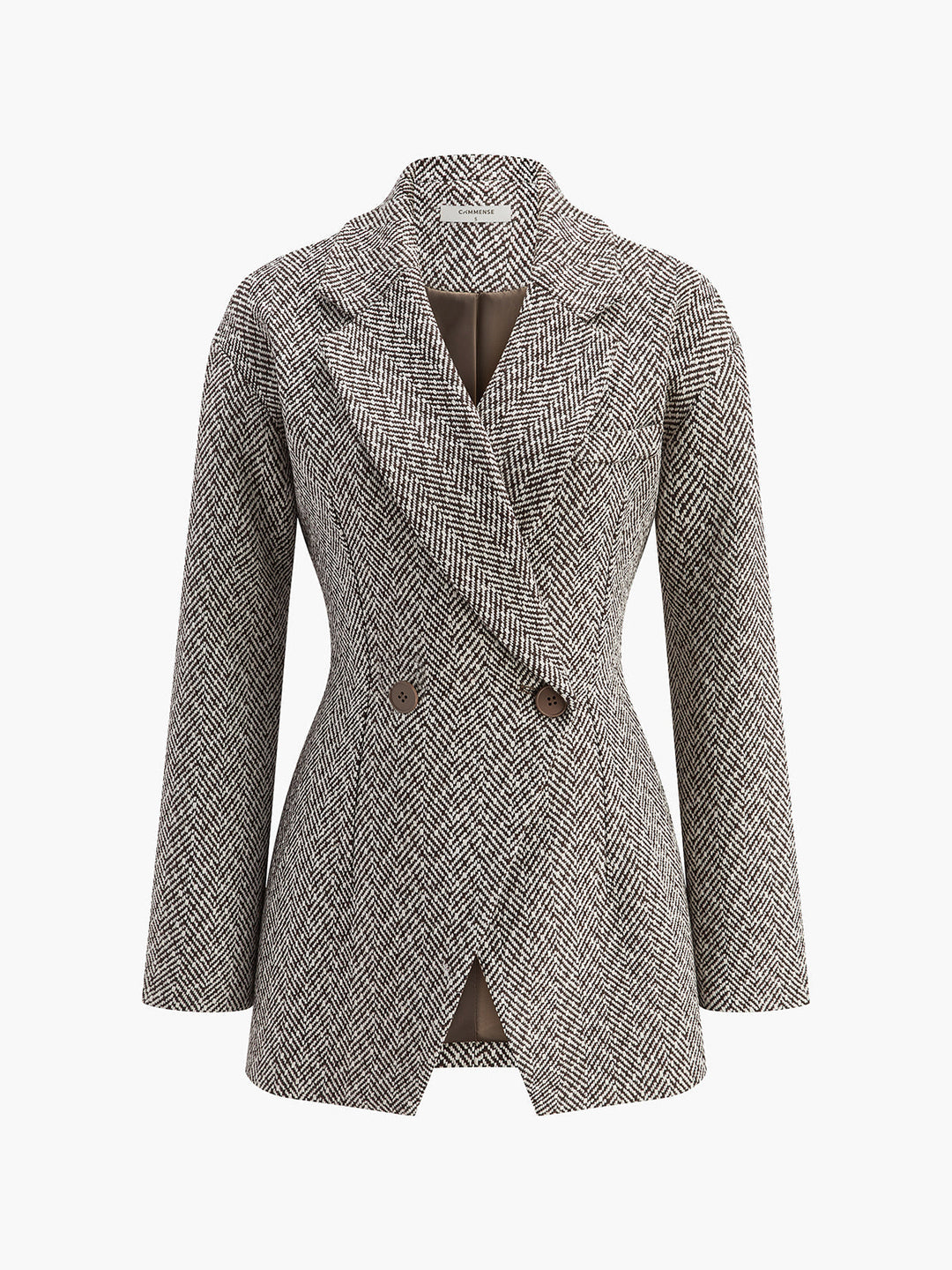 Chevron Yakalı Büzgülü Blazer