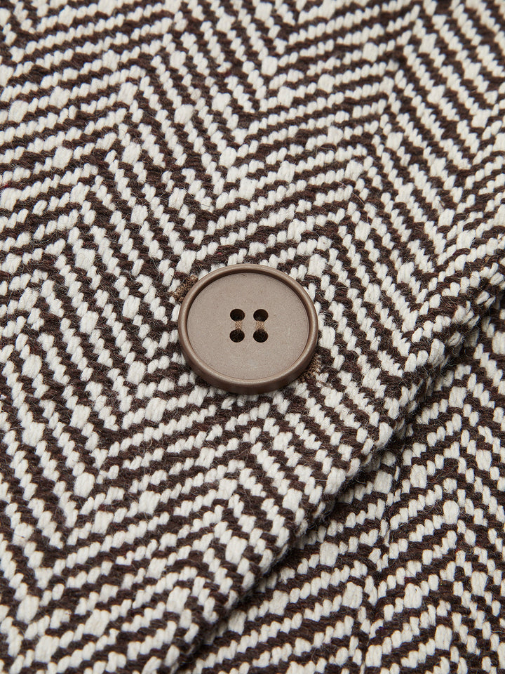 Chevron Yakalı Büzgülü Blazer