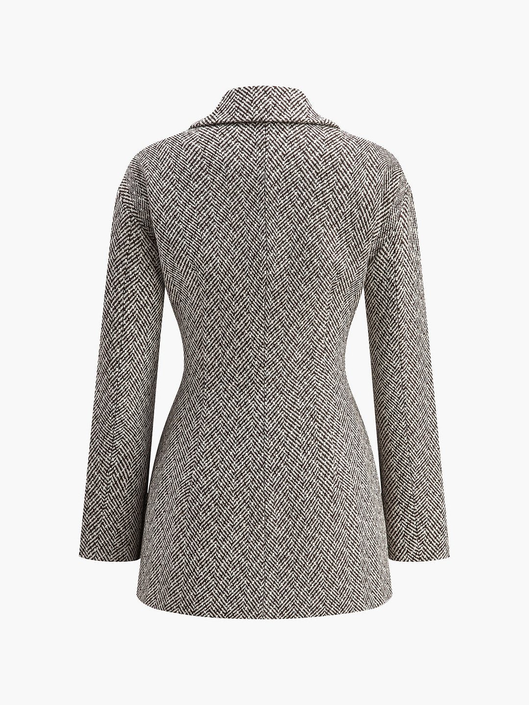 Chevron Yakalı Büzgülü Blazer