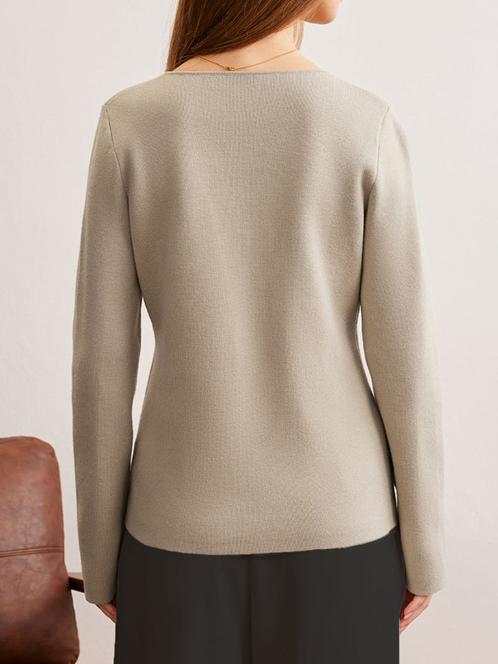 Şık V Yaka Fit Hırka