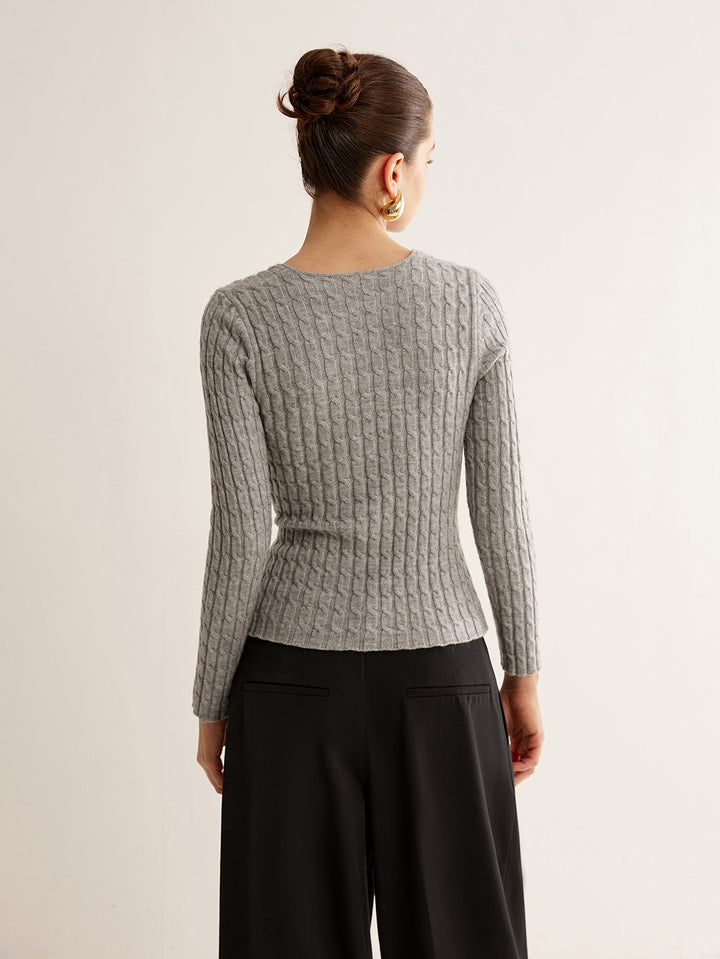 V Yaka Çapraz Örgü Üst