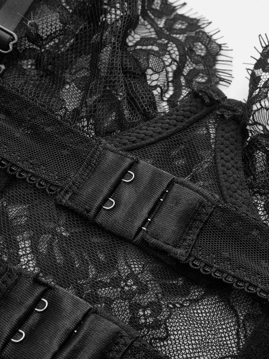 Şeffaf Dantel Kısa Korse